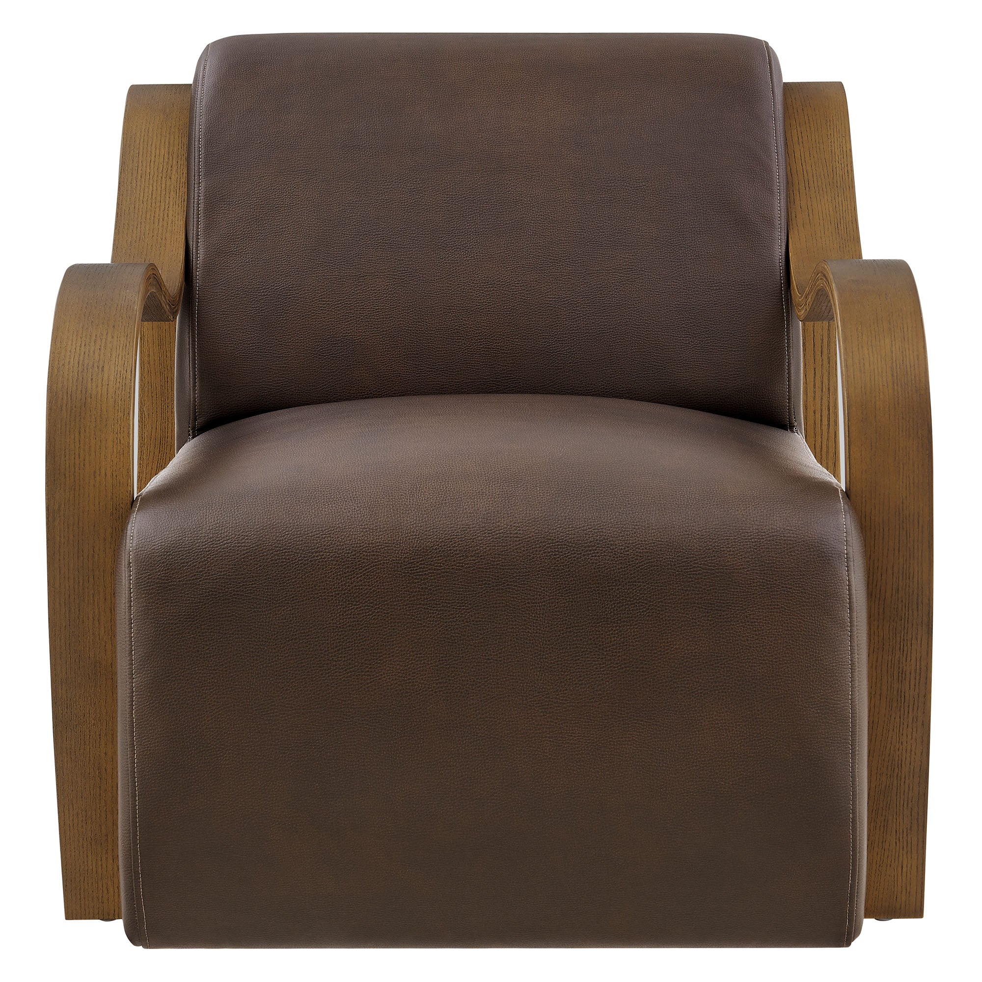 Atrium Vegan Leather Accent Armchair, Espresso