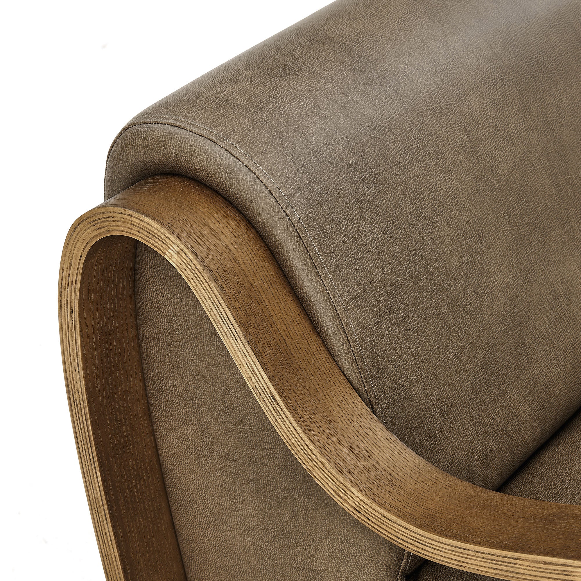 Atrium Vegan Leather Accent Armchair, Mushroom