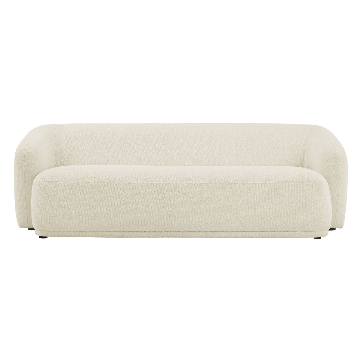 Monica 88 Inch Boucle Fabric Sofa, Cream