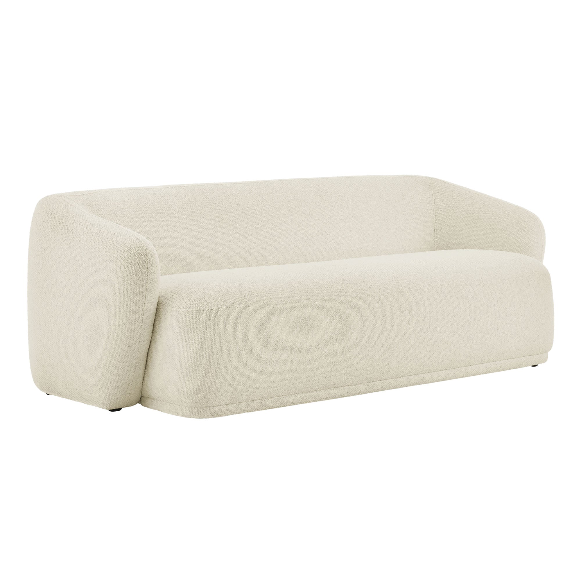 Monica 88 Inch Boucle Fabric Sofa, Cream