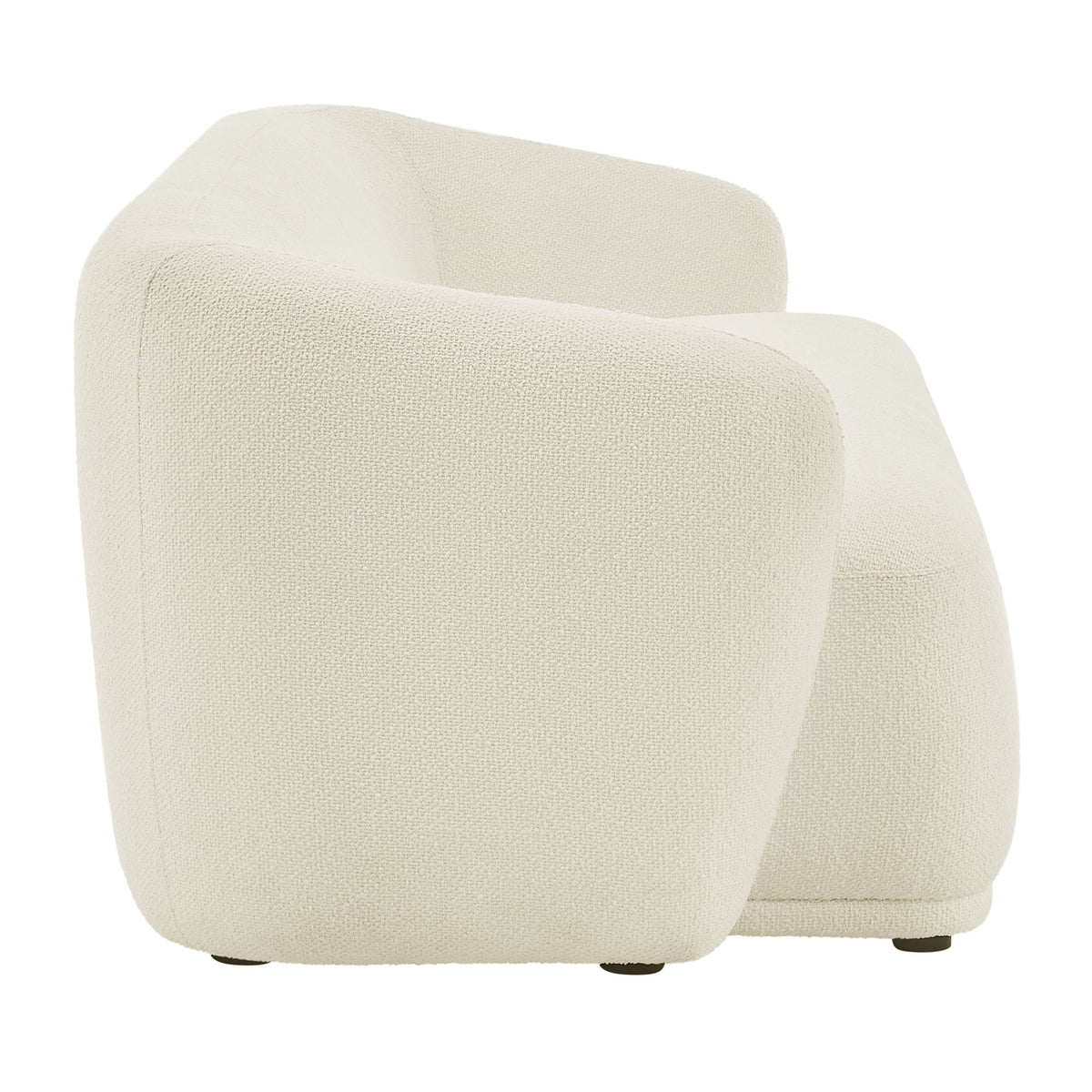 Monica 88 Inch Boucle Fabric Sofa, Cream