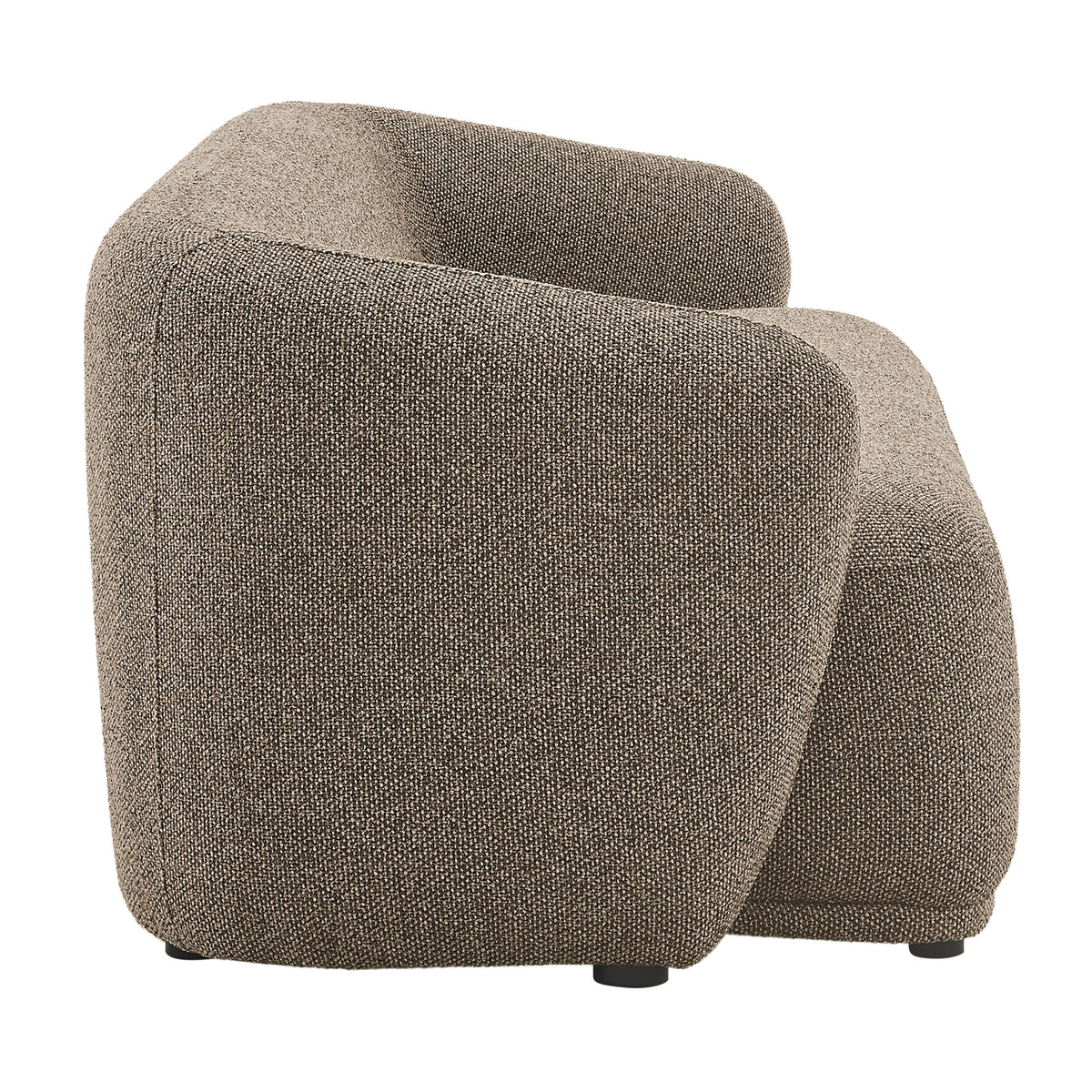 Monica 88 Inch Boucle Fabric Sofa, Earth