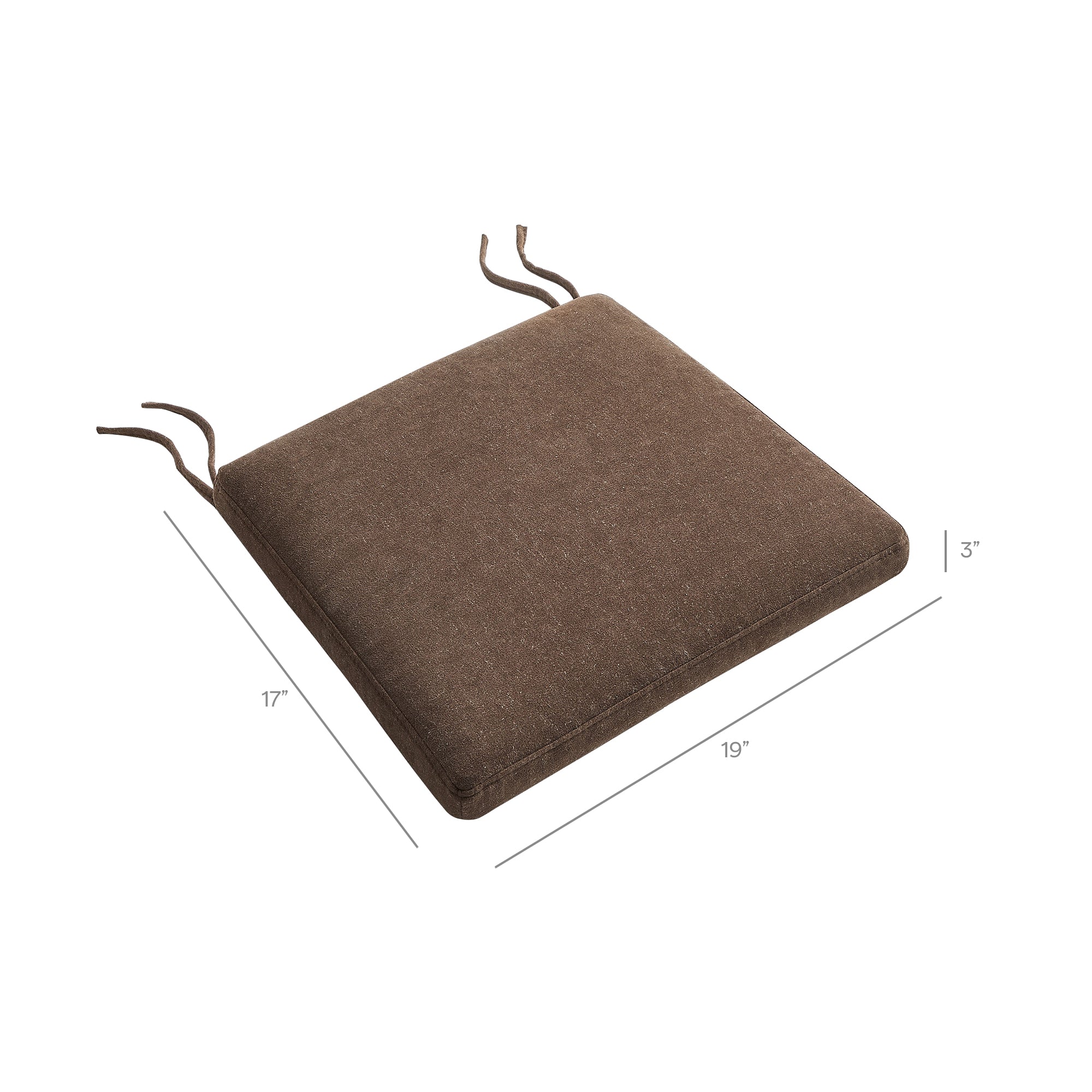 Jax Fabric Dining Chair Seat Cushion, Cocoa