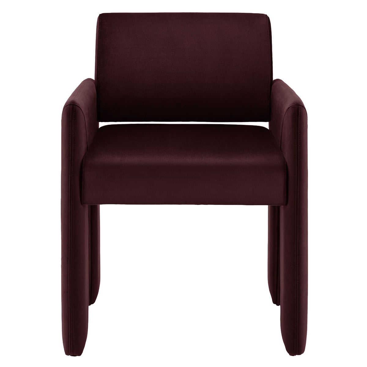 Daven Stain-Resistant Performance Velvet Dining Armchair, Mulberry