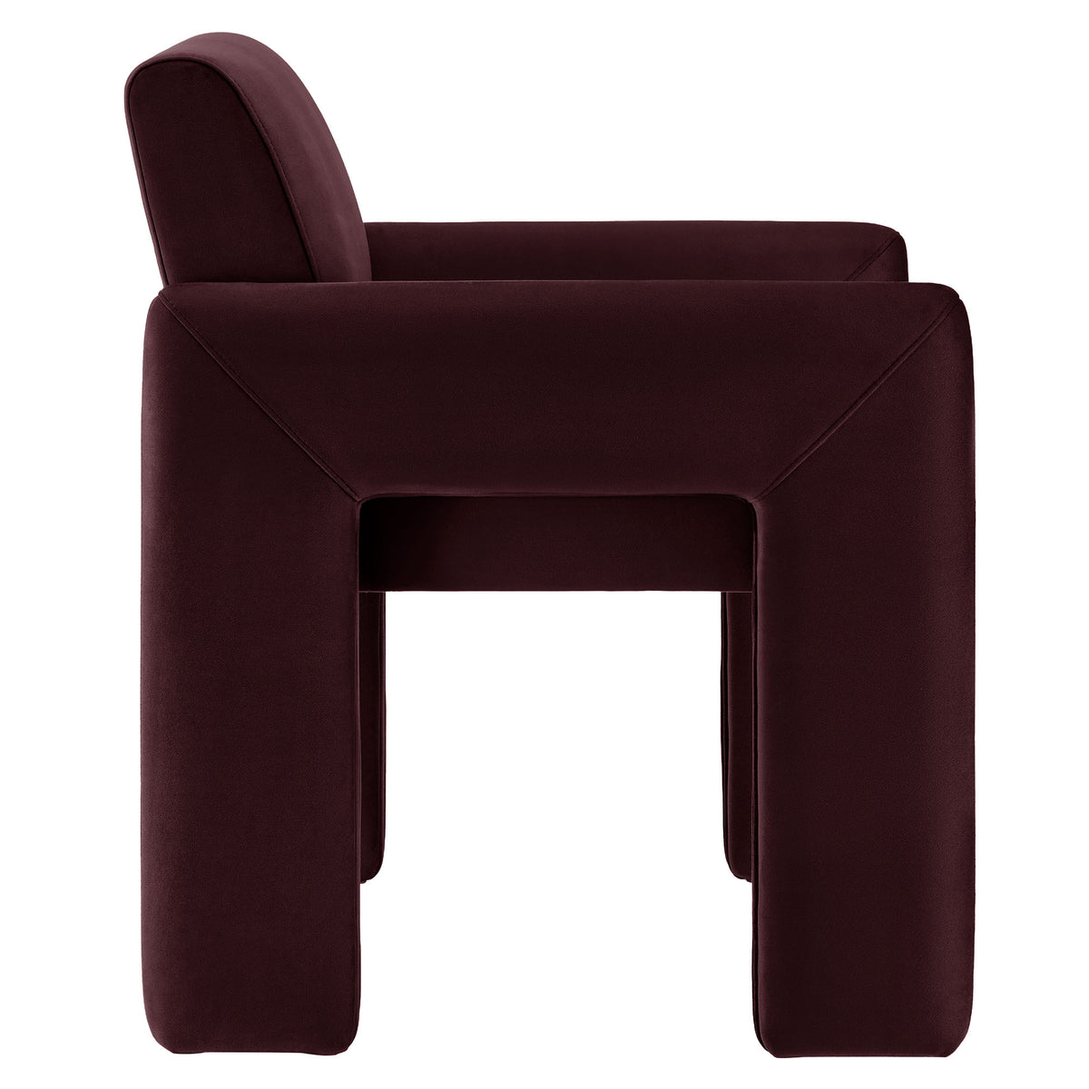 Daven Stain-Resistant Performance Velvet Dining Armchair, Mulberry