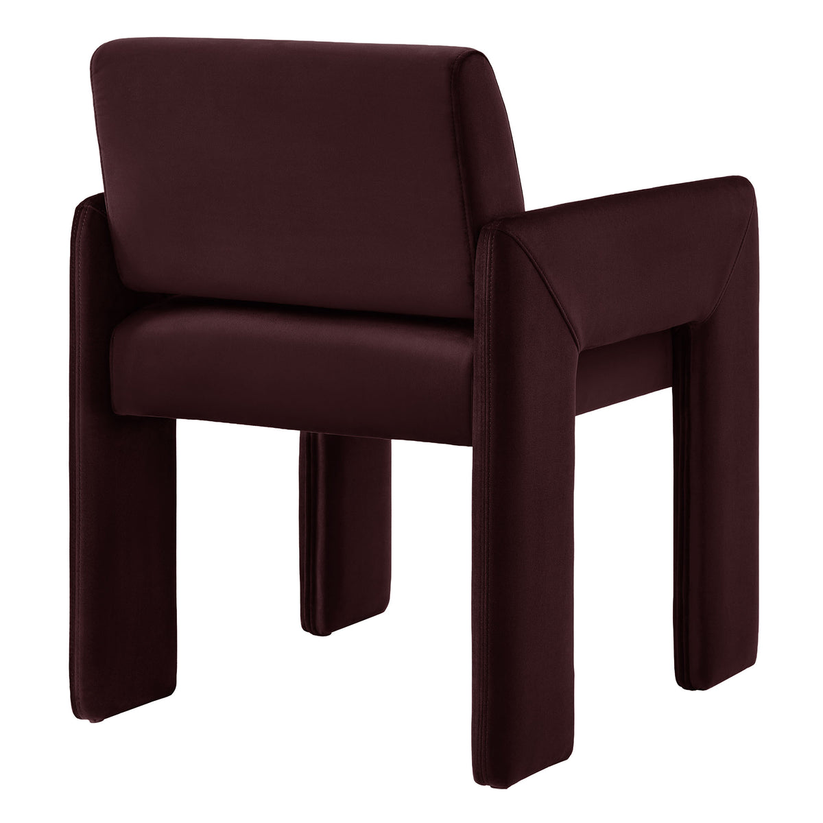Daven Stain-Resistant Performance Velvet Dining Armchair, Mulberry