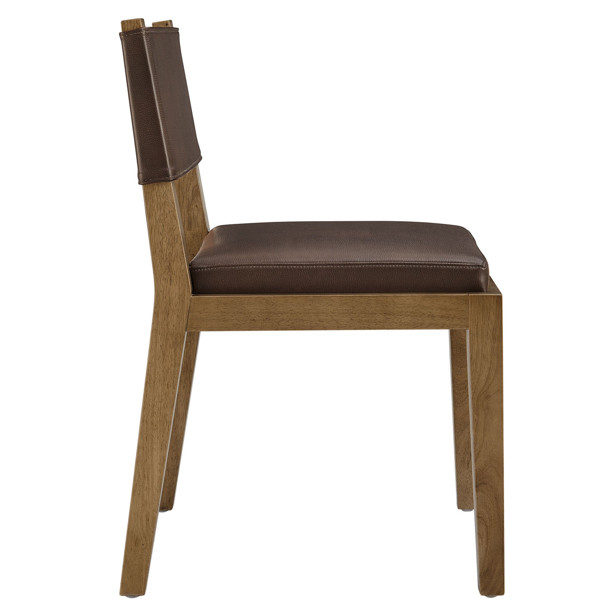 Calder Vegan Leather Dining Side Chair, Espresso