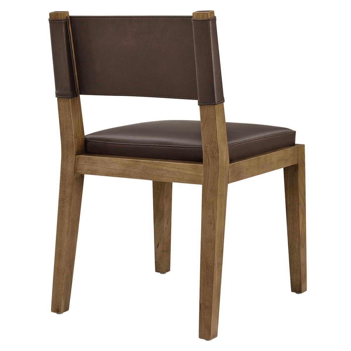 Calder Vegan Leather Dining Side Chair, Espresso