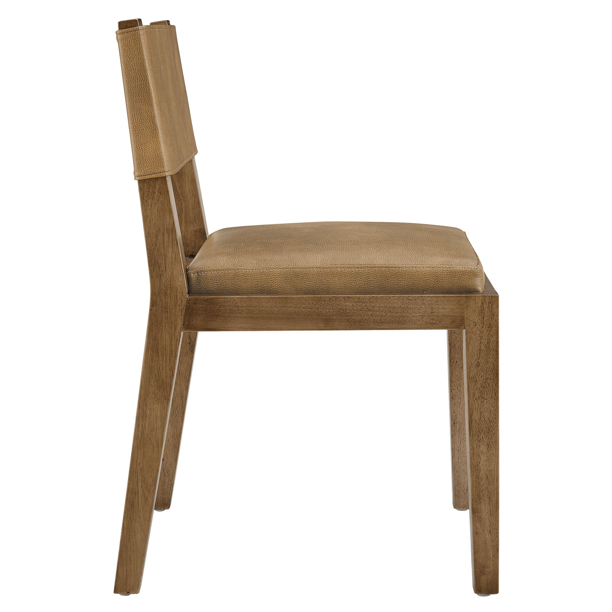 Calder Vegan Leather Dining Side Chair, Toast