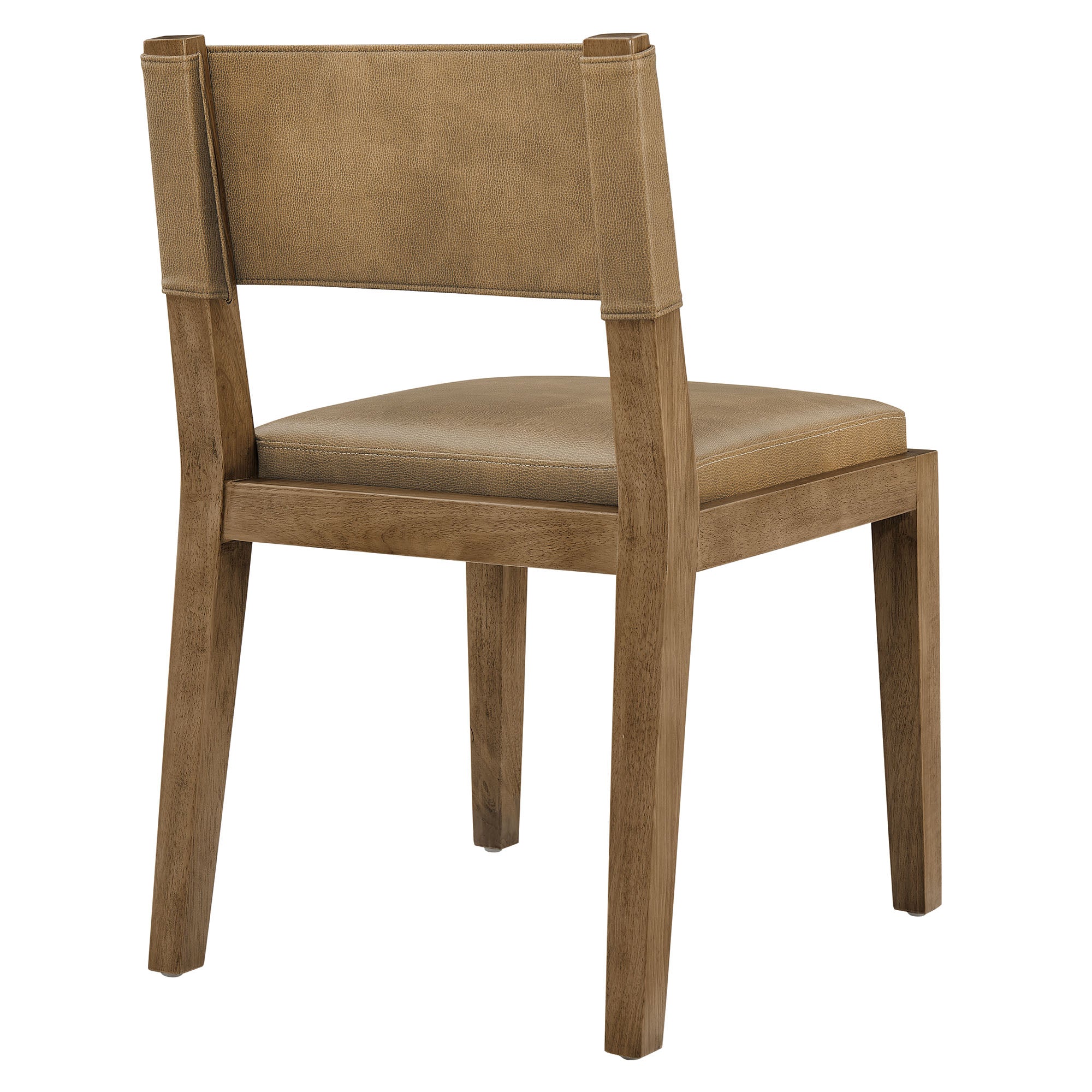 Calder Vegan Leather Dining Side Chair, Toast