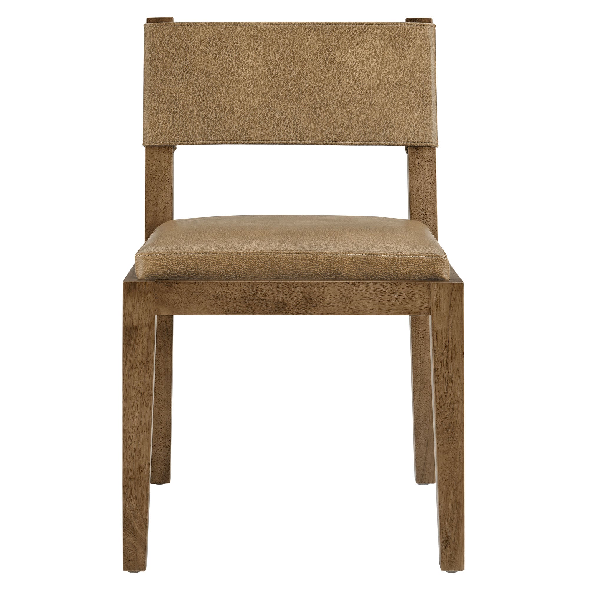 Calder Vegan Leather Dining Side Chair, Toast