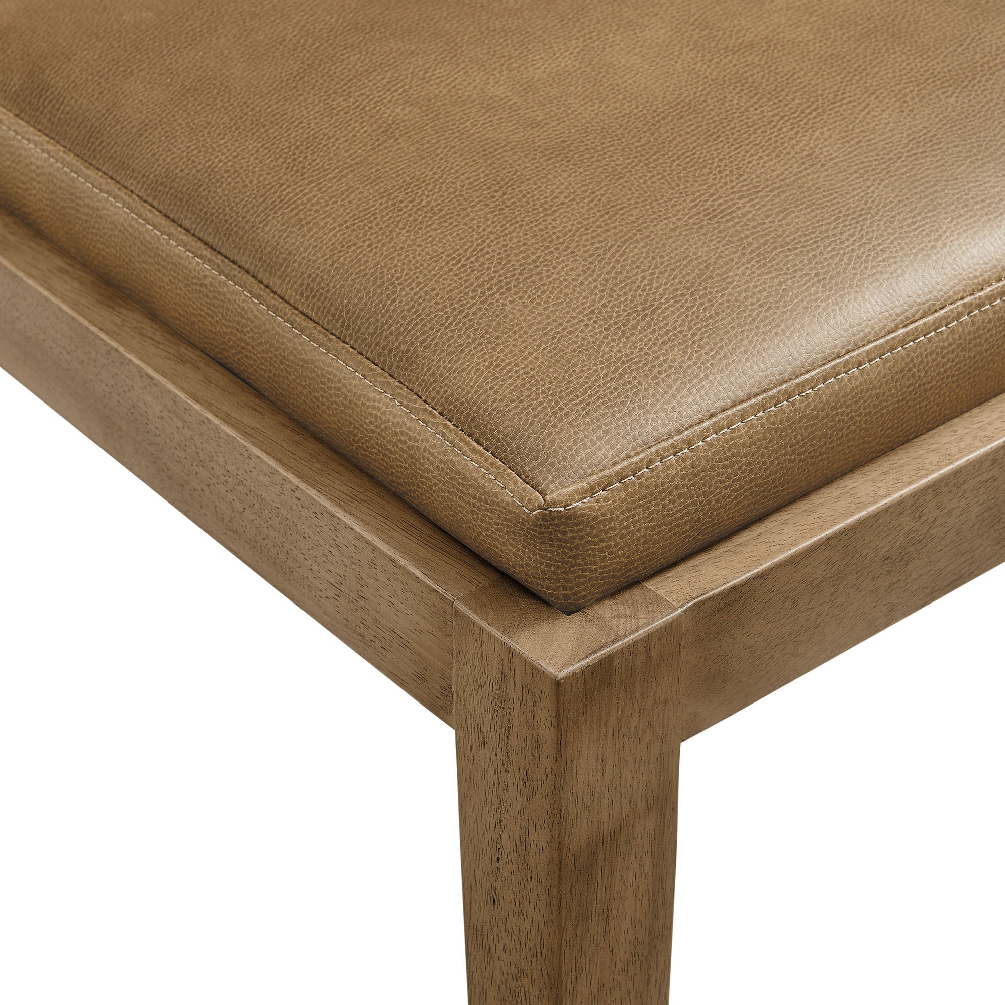 Calder Vegan Leather Dining Side Chair, Toast