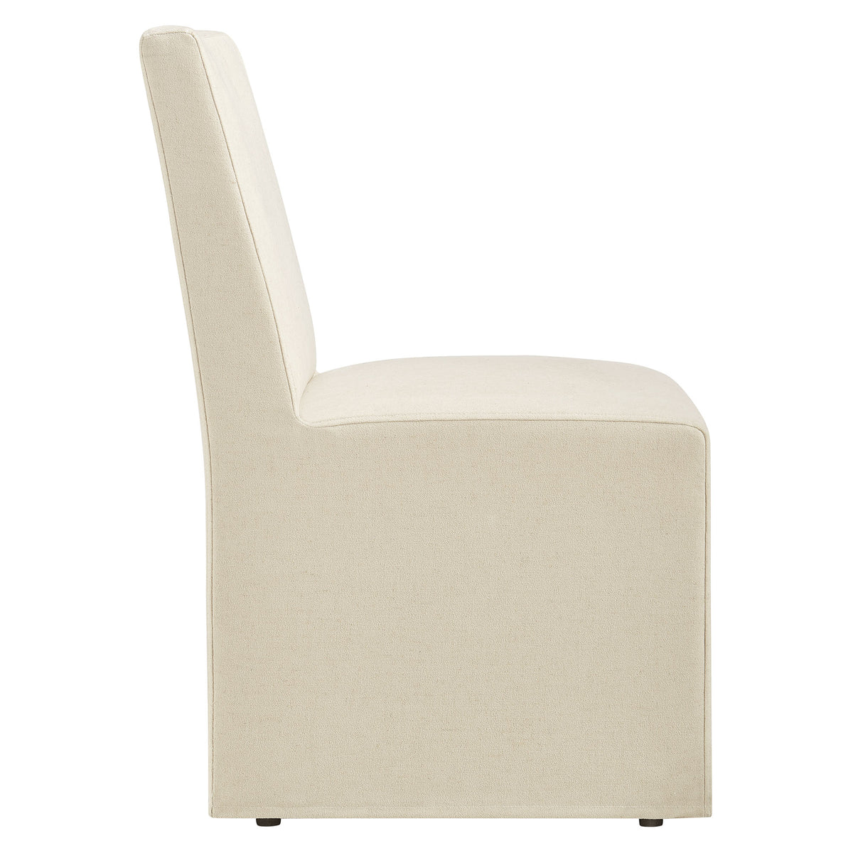 Tessera Upholstered Linen-Blend Slipcovered Dining Chair, Linen
