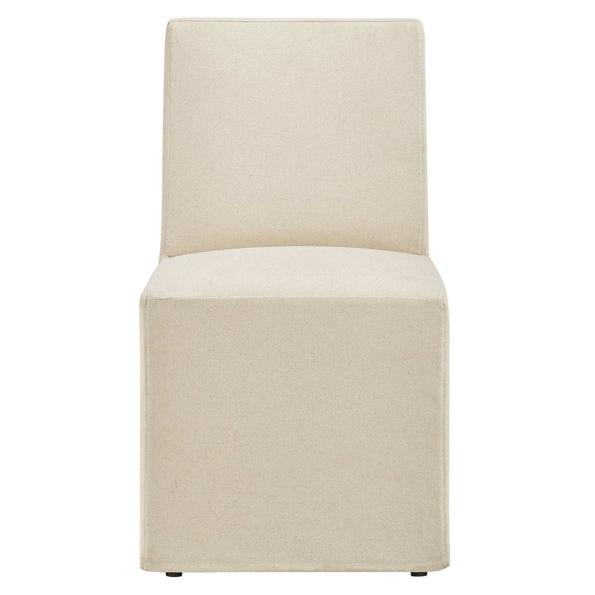 Tessera Upholstered Linen-Blend Slipcovered Dining Chair, Linen