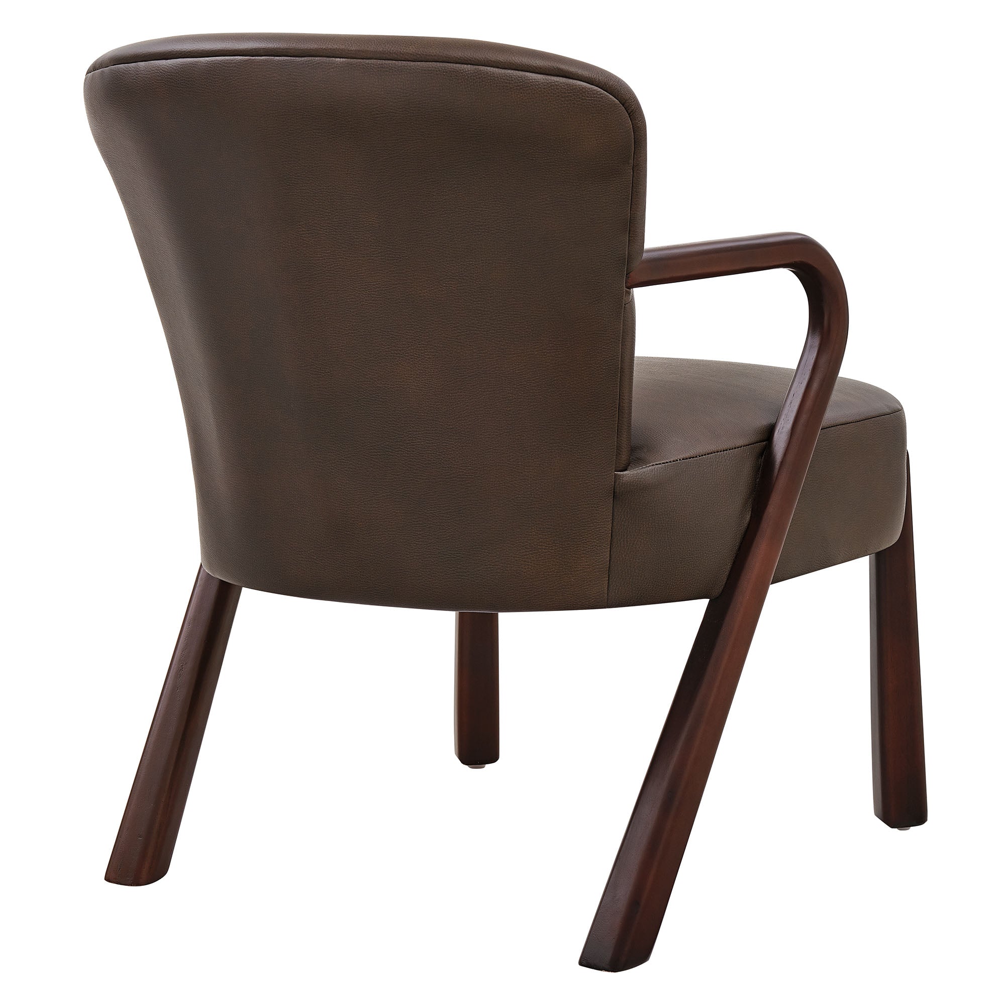 Arden Faux Leather Upholstered Accent Armchair, Espresso