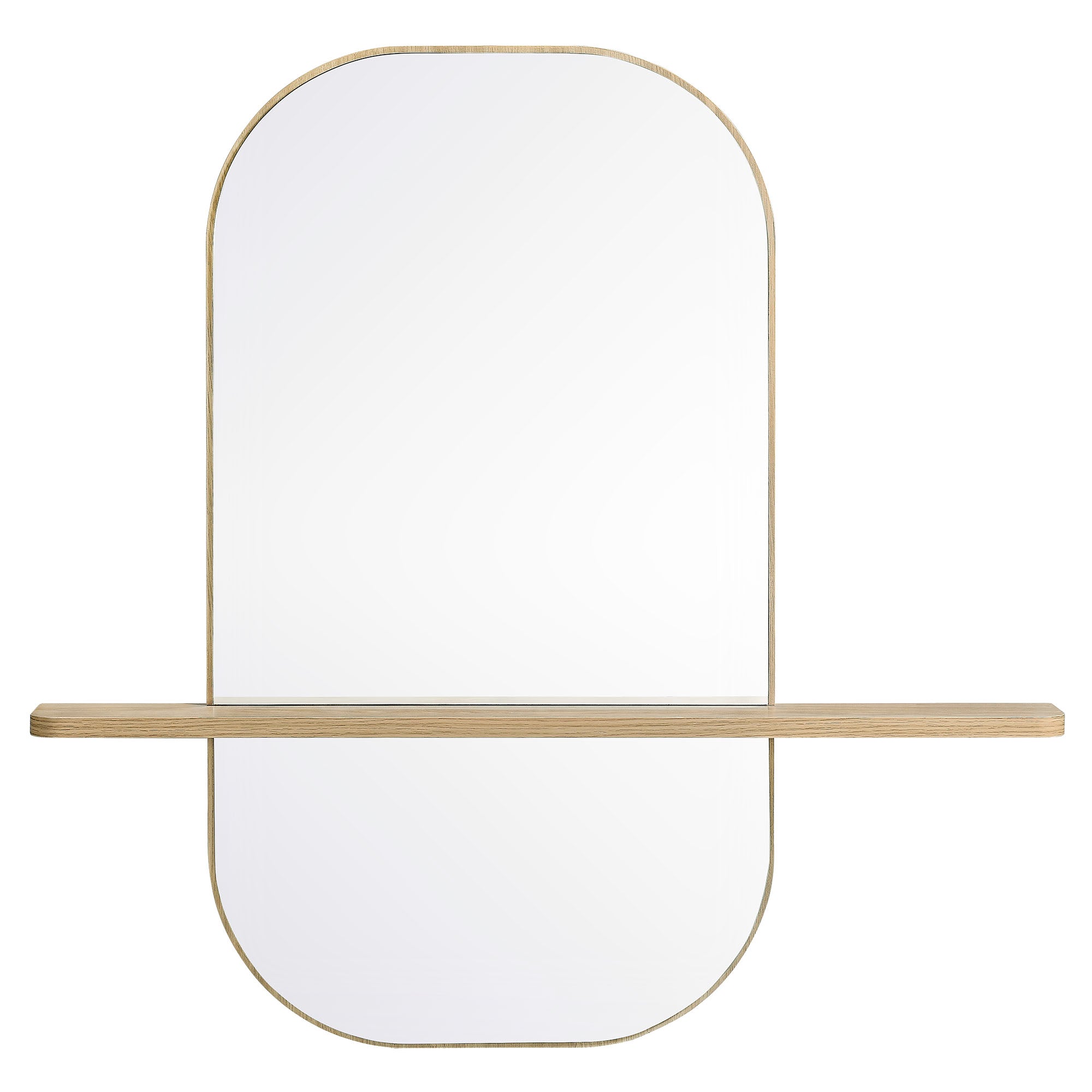 Solstice Large Oval Mirror, Oak