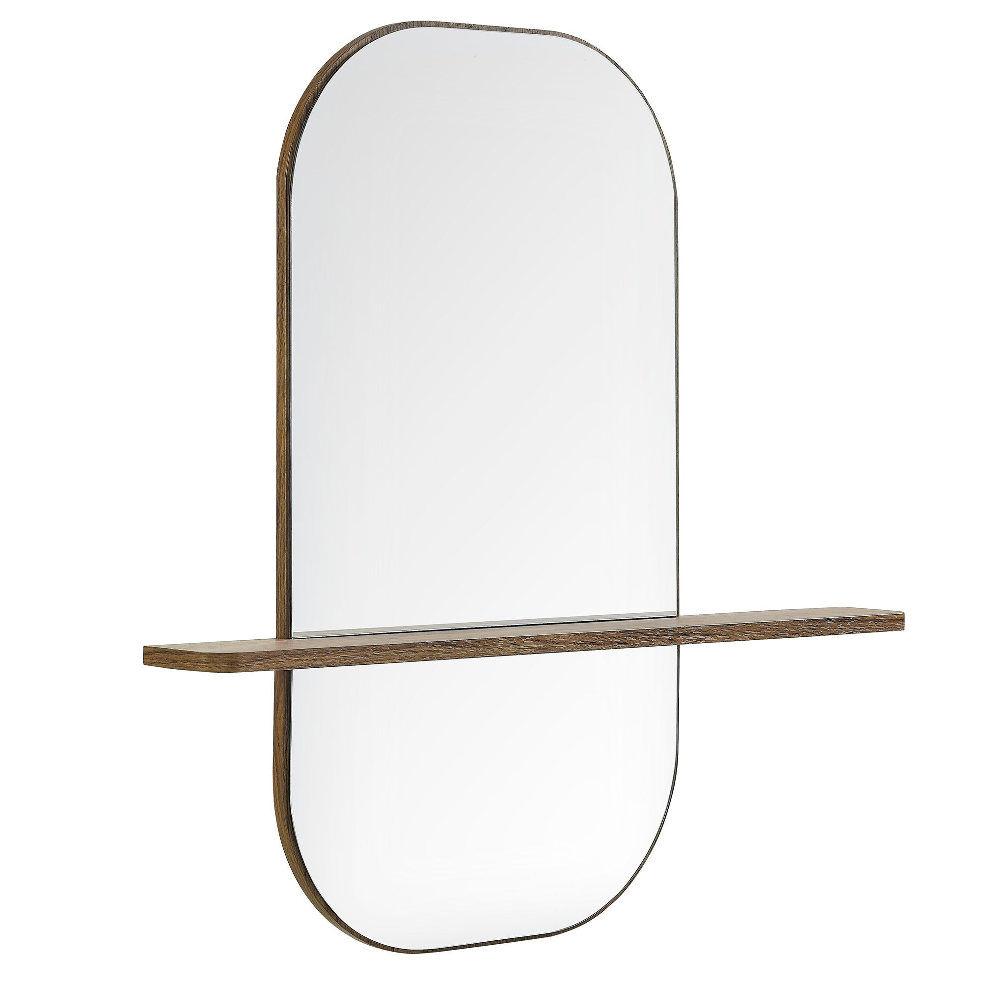 Solstice Large Oval Mirror, Walnut