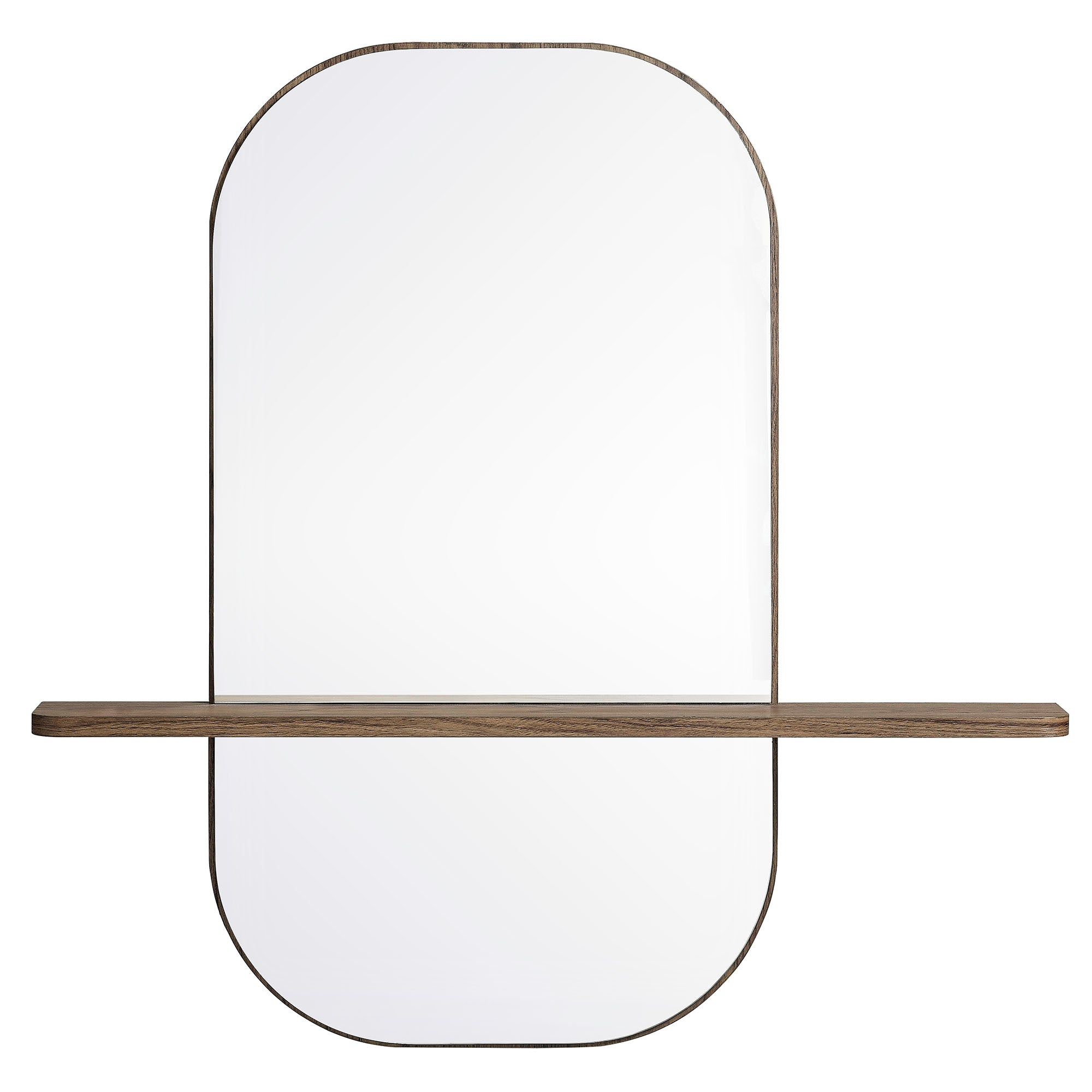Solstice Large Oval Mirror, Walnut