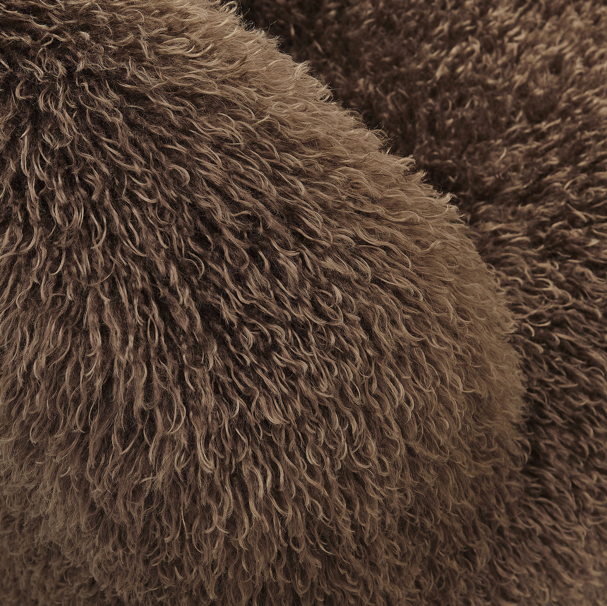 Mina Faux Fur Accent Chair, Brown
