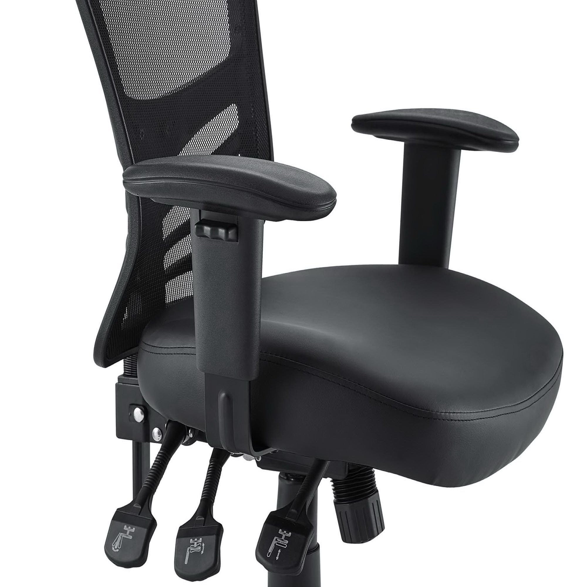 Articulate Vinyl Office Chair, Black