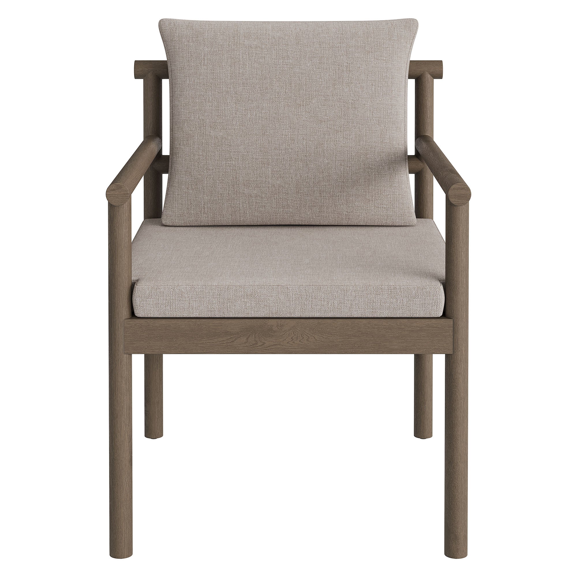 Eleni 7 Piece Outdoor Patio Teak Wood Dining Set, Weathered Gray Pebble