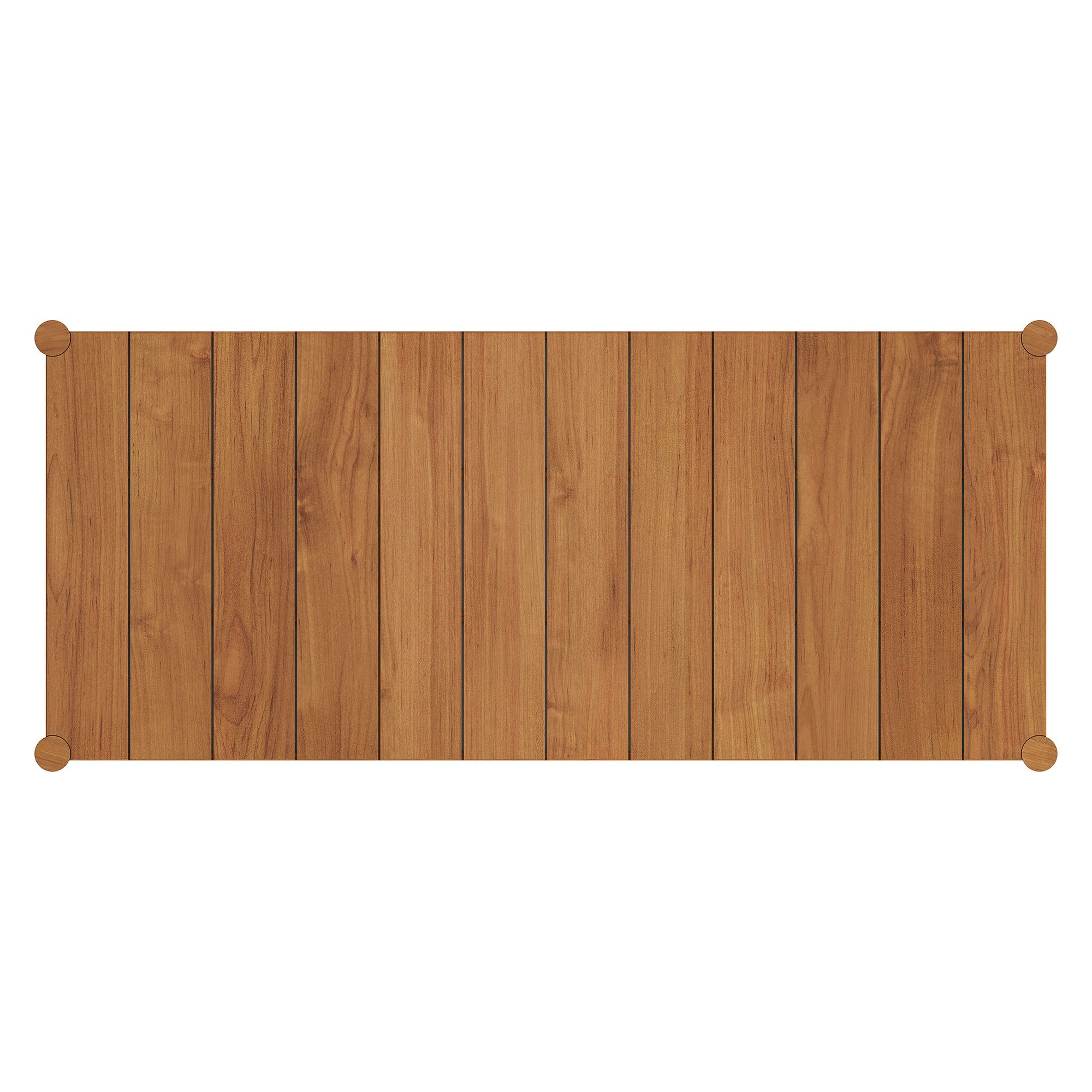 Eleni 89-Inch Outdoor Patio Teak Wood Dining Table, Natural