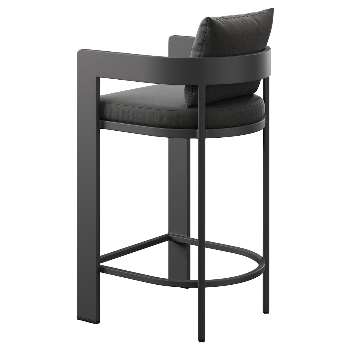 Tahoe Outdoor Patio Patio Aluminum Bar Chair, Charcoal