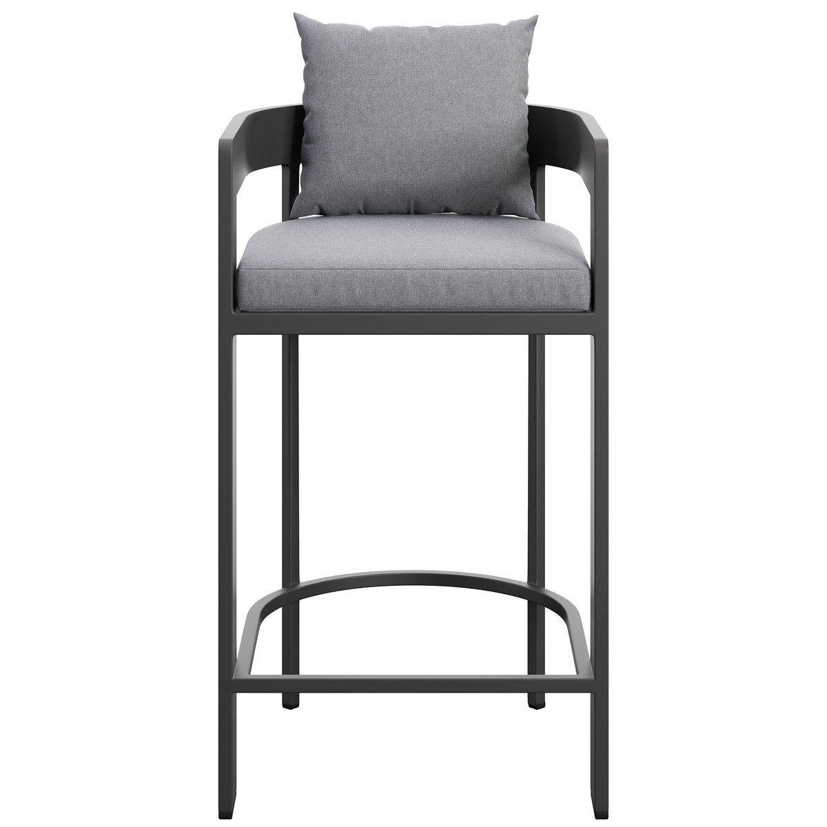 Tahoe Outdoor Patio Patio Aluminum Bar Chair, Gray