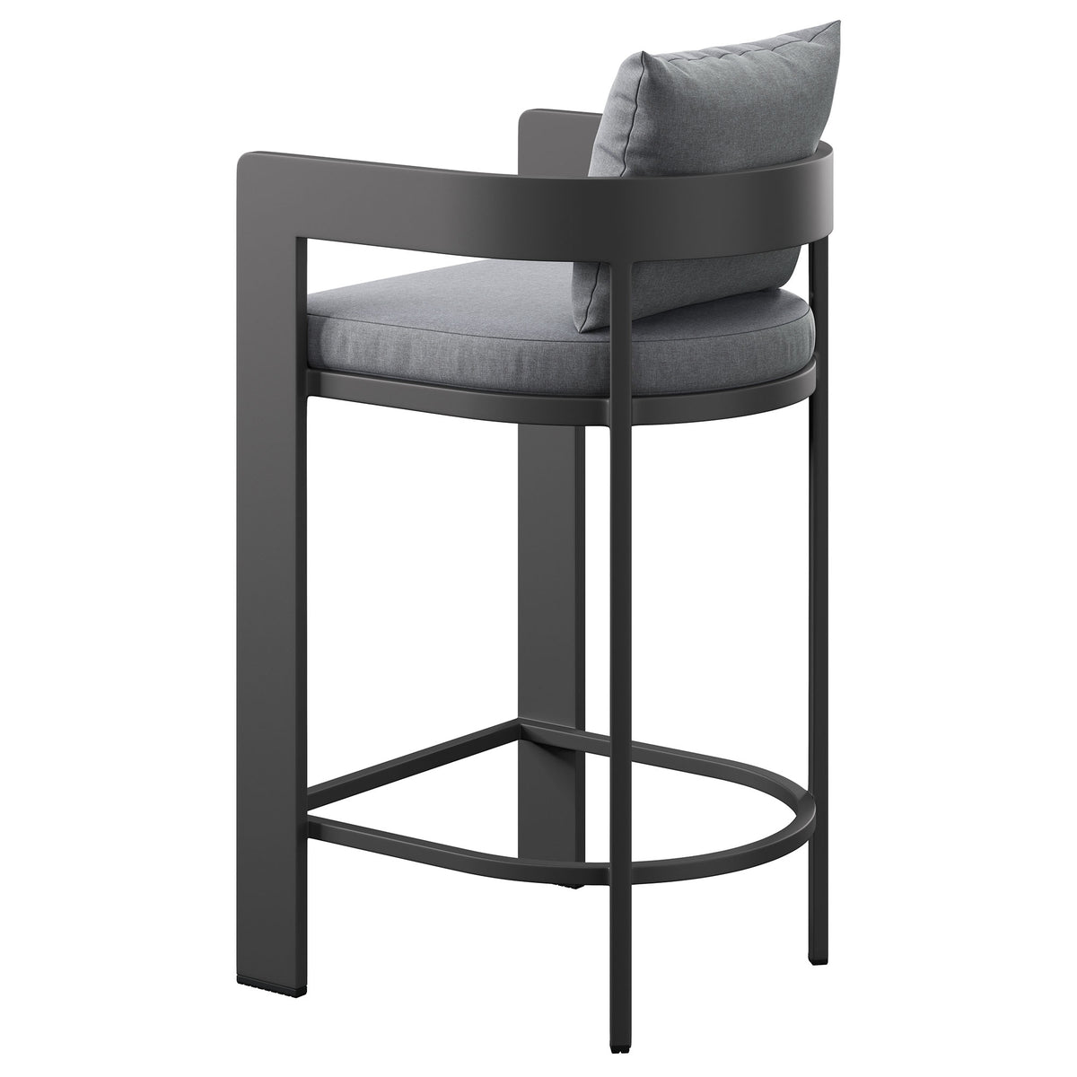 Tahoe Outdoor Patio Patio Aluminum Bar Chair, Gray
