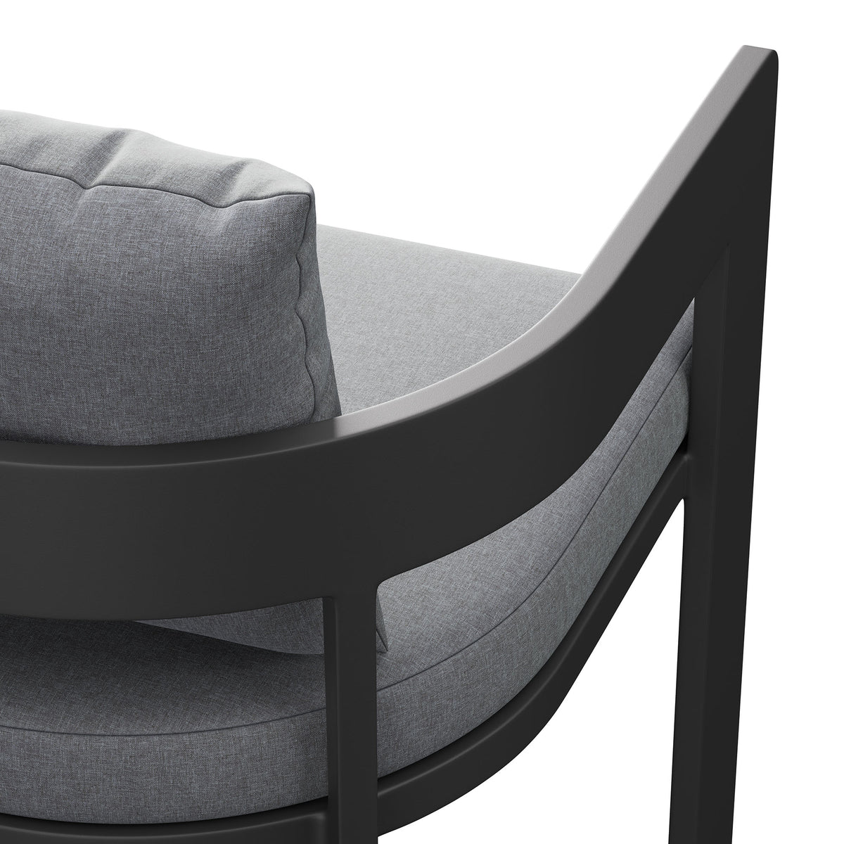 Tahoe Outdoor Patio Patio Aluminum Bar Chair, Gray