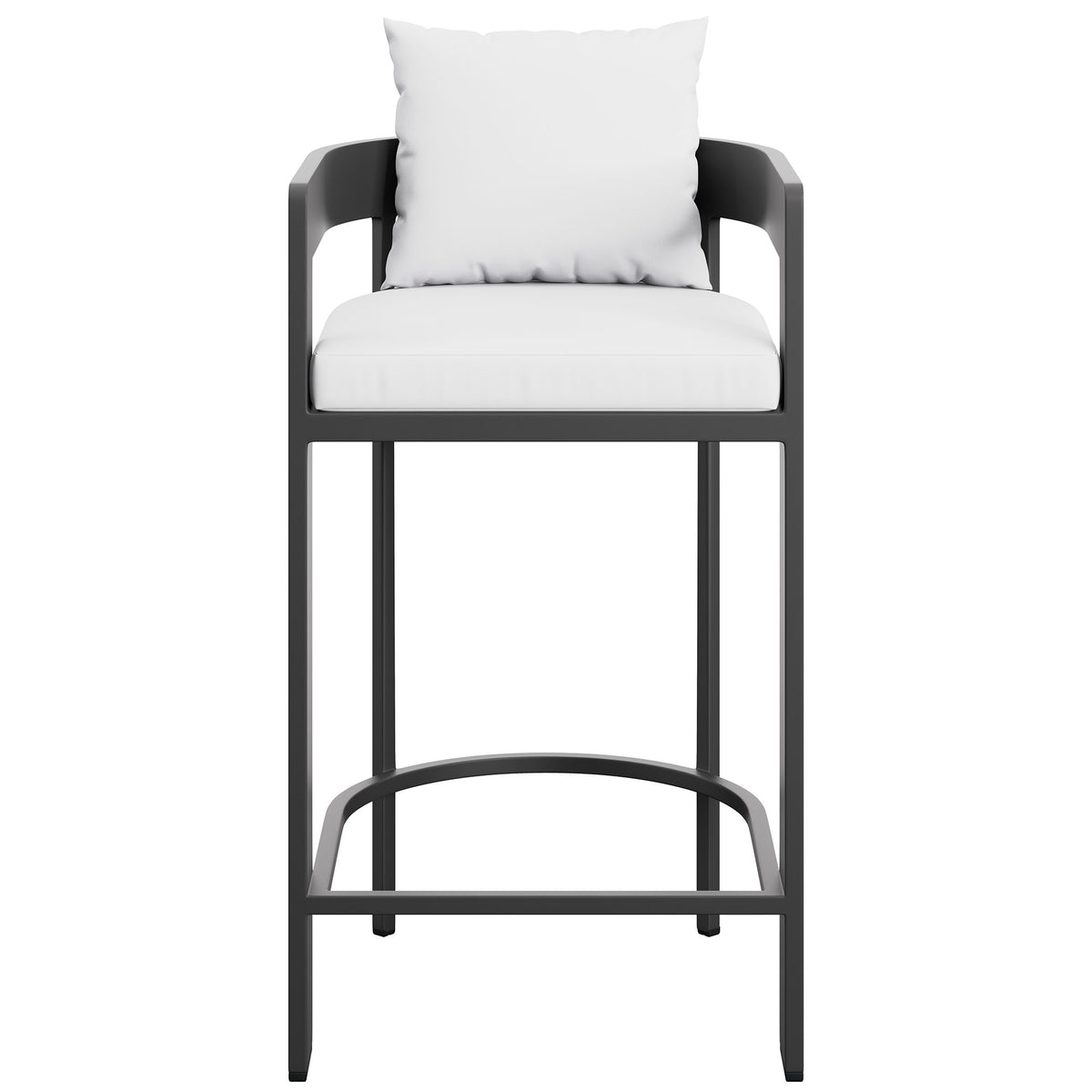 Tahoe Outdoor Patio Patio Aluminum Bar Chair, White