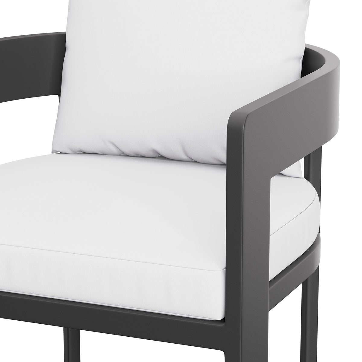 Tahoe Outdoor Patio Patio Aluminum Bar Chair, White