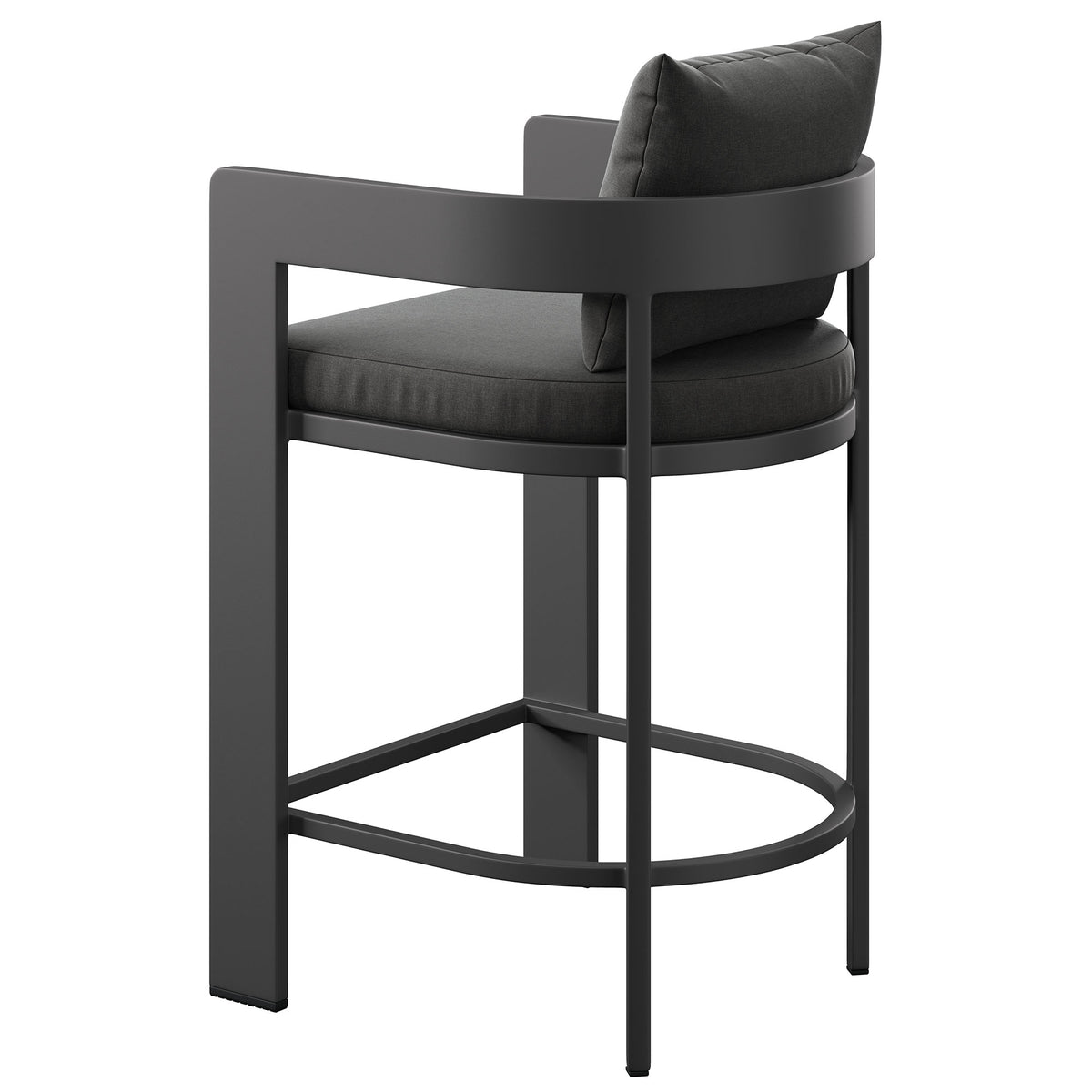 Tahoe Outdoor Patio Patio Aluminum Counter Stool, Charcoal