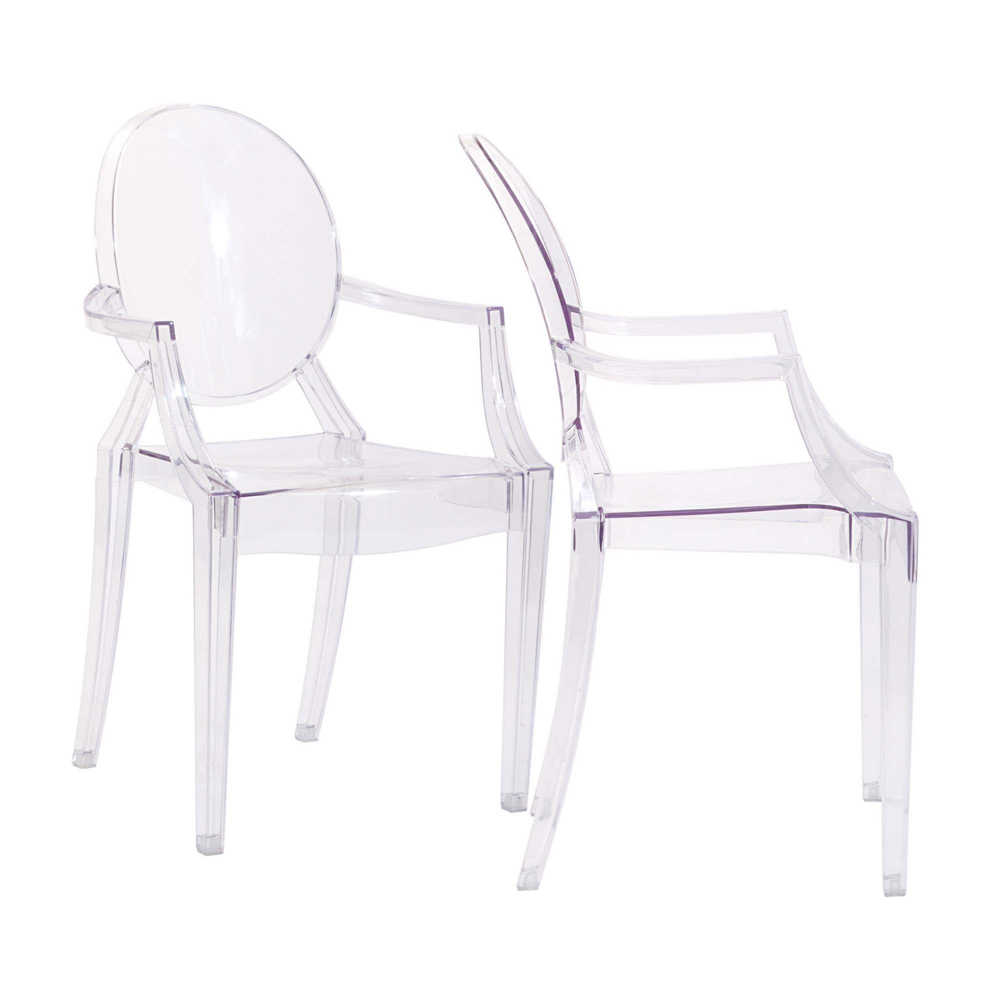 Casper Dining Armchairs Set of 2, Clear