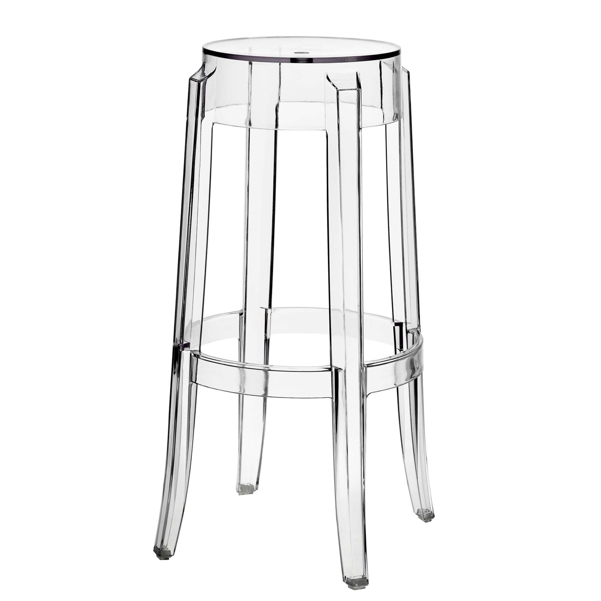 Casper Bar Stool Backless Set of 2, Clear