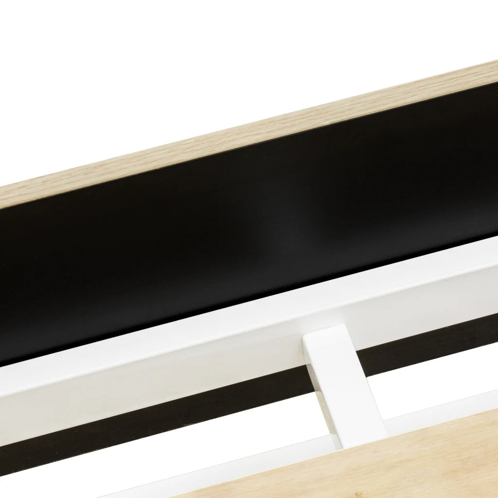 Calida Erie Full Size Platform Bed White – Metal Frame & Wood Laminate, Sleek Contemporary Design