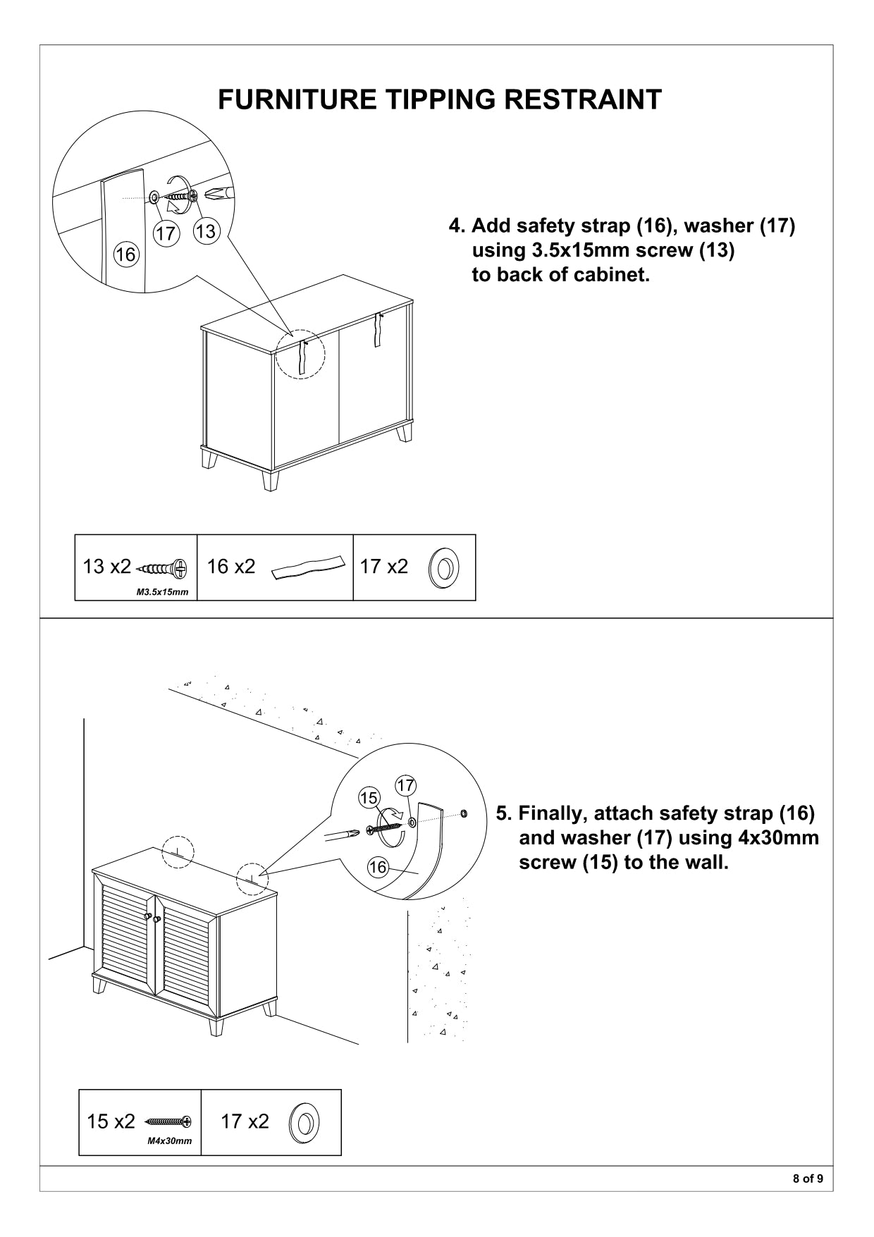 Baxton Studio Coolidge Modern and Contemporary Walnut Finished 4-Shelf Wood Shoe Storage Cabinet