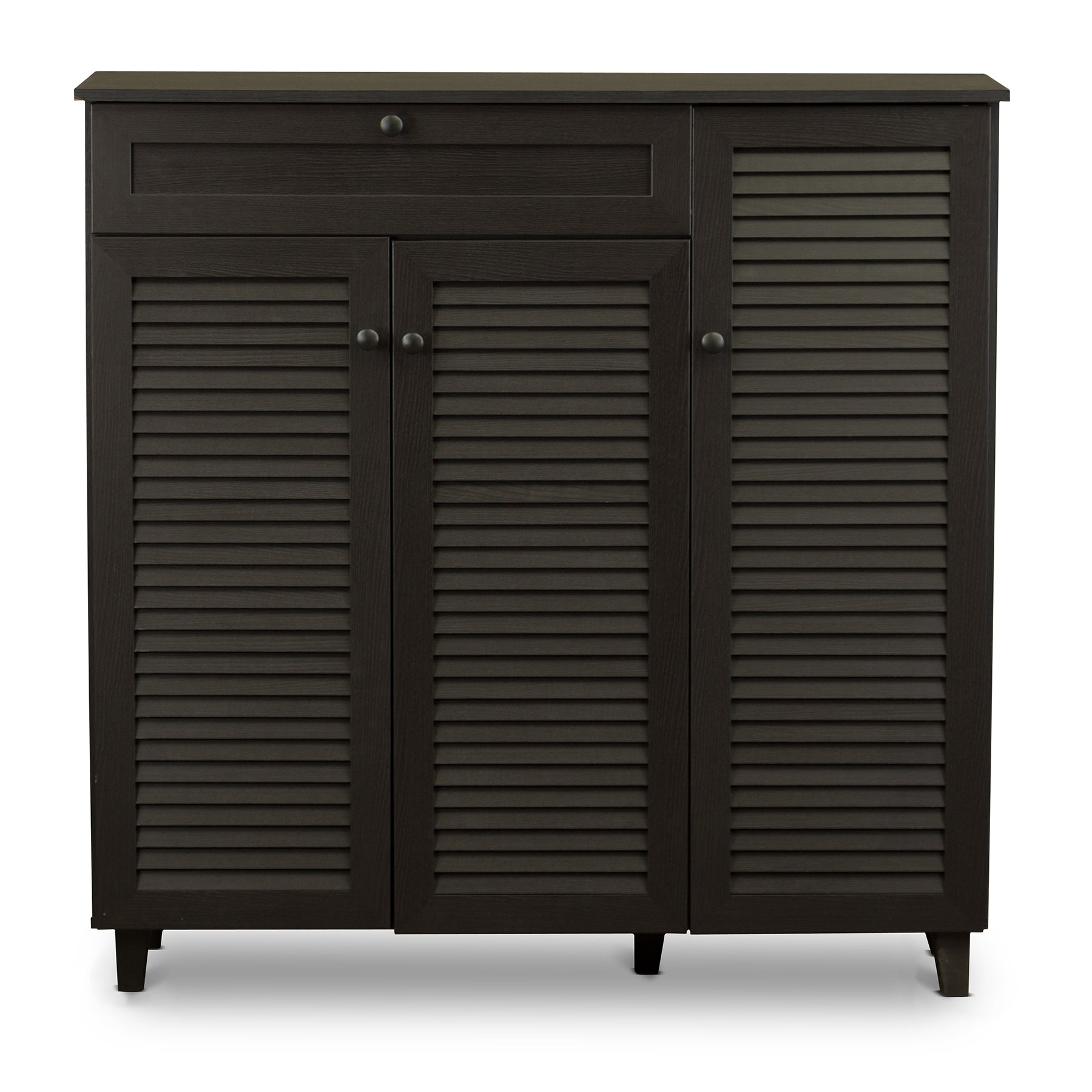 Pocillo Wood Shoe Storage Cabinet in Espresso