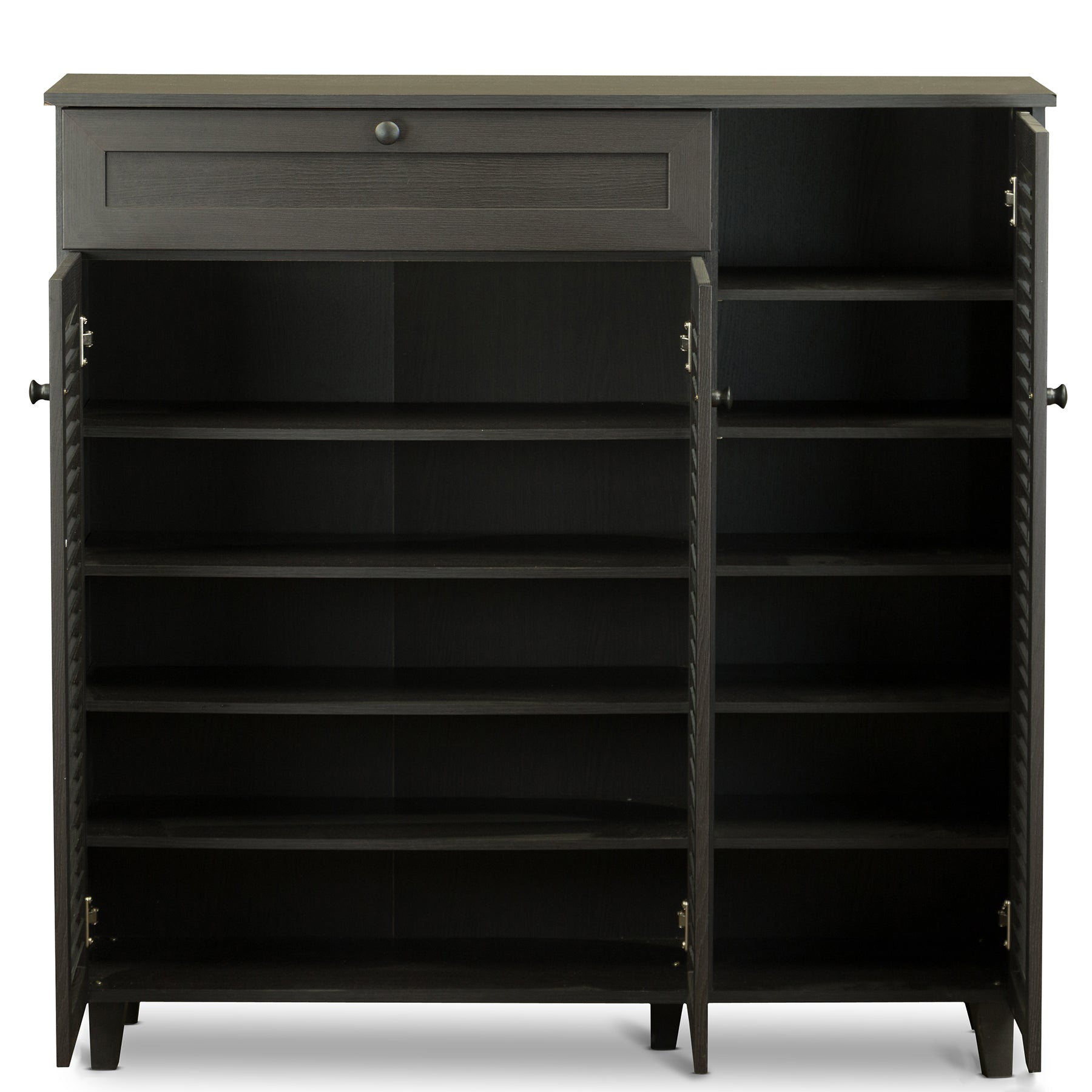 Pocillo Wood Shoe Storage Cabinet in Espresso