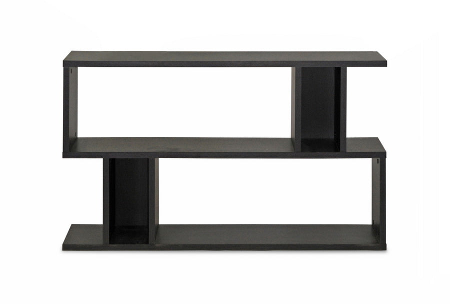 Goodwin 2-Level Dark Brown Modern Bookshelf