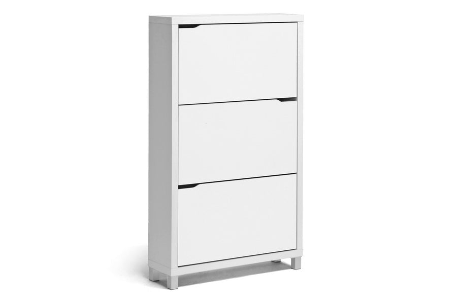 Simms White Modern Shoe Cabinet