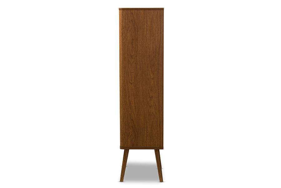 Ellingham Mid-century Retro Modern 1-drawer Sideboard Storage Cabinet Bookcase Organizer