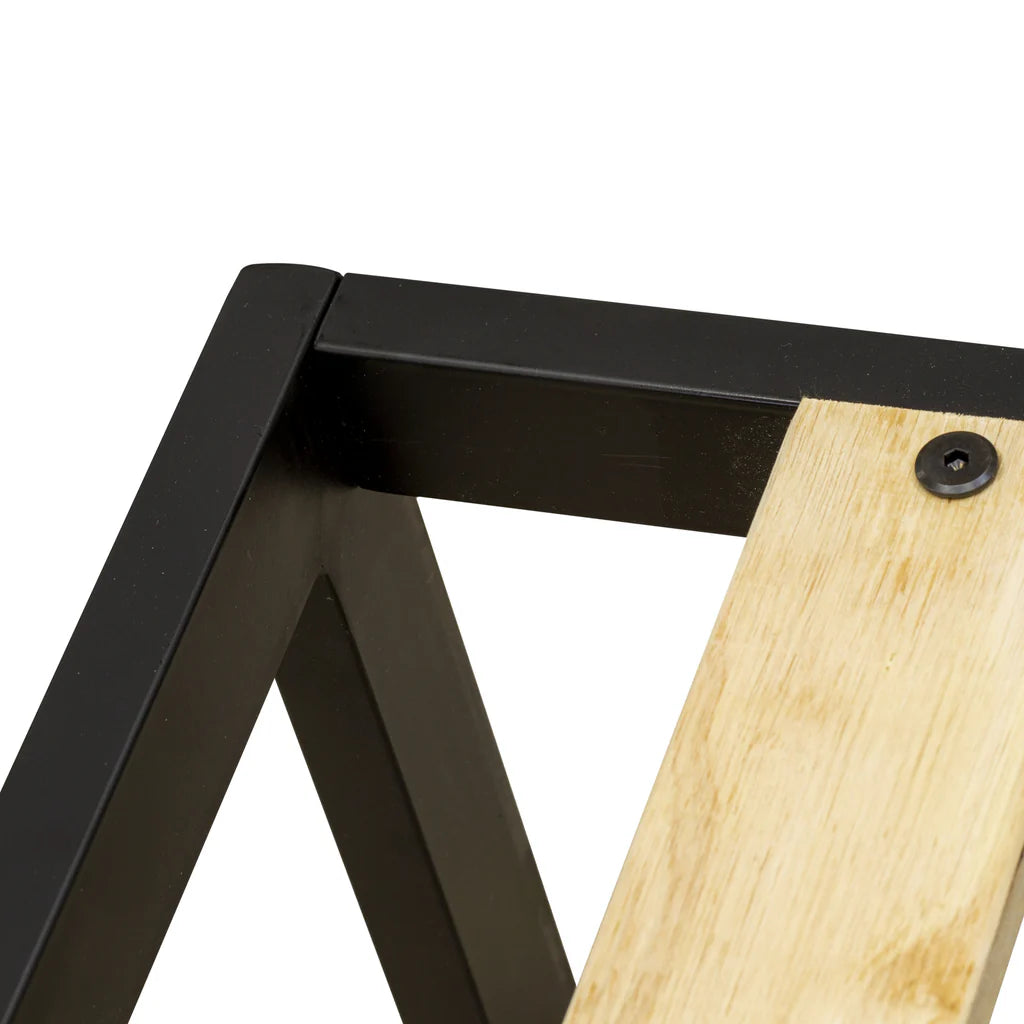 Glover Fulton Queen Black Metal Platform Bed – Minimalist Design with 5 Sturdy Legs