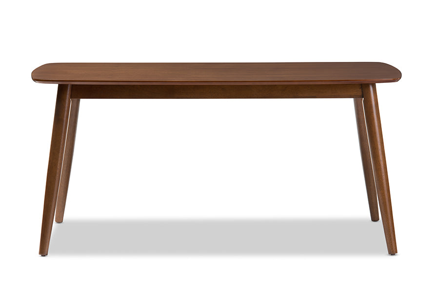 Flora Mid-Century Modern "Oak" Medium Brown Finishing Wood Dining Table