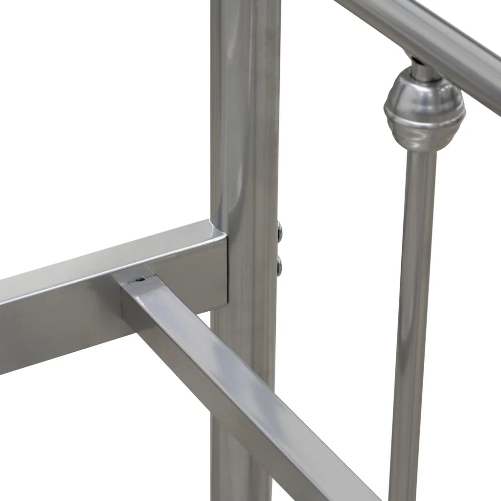 Asus Garland Twin Silver Metal Bed Frame – Deluxe Powder-Coated with 6 Legs