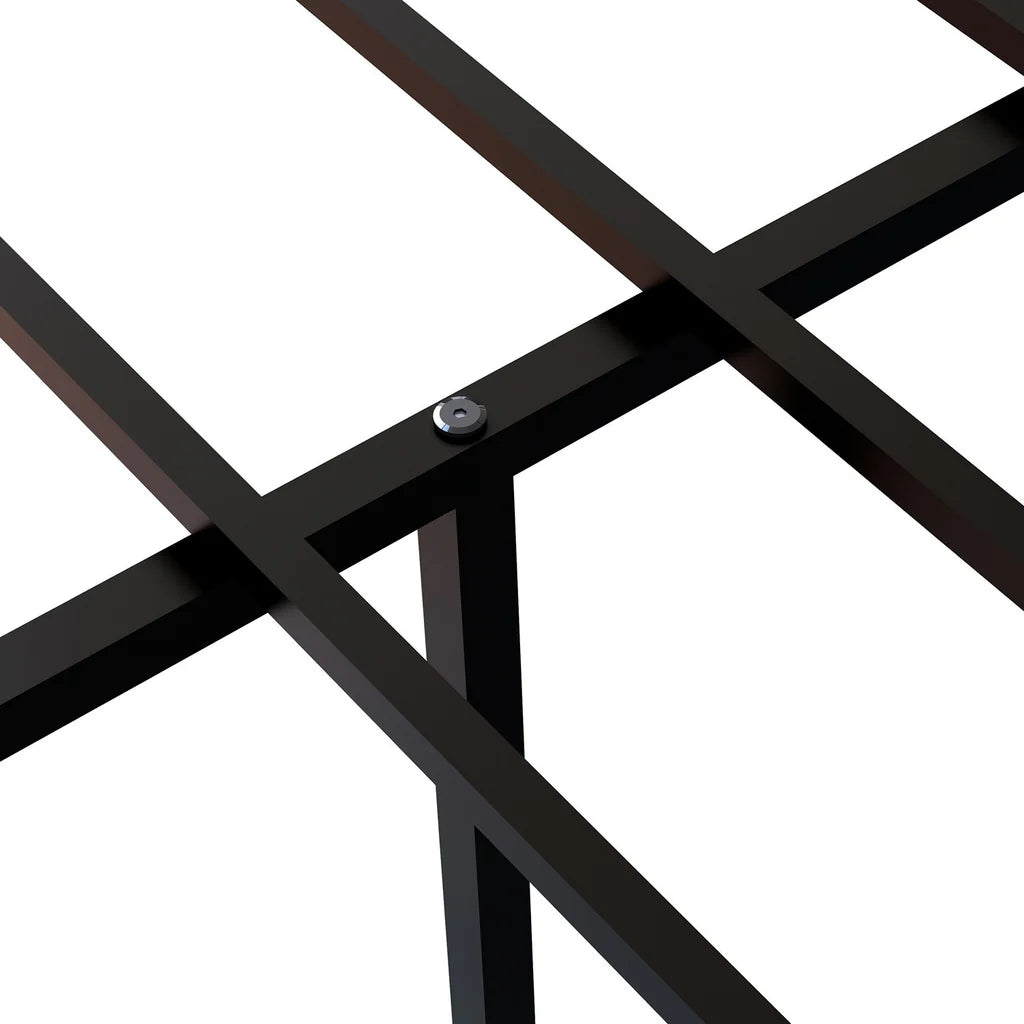 Canopy Glendale Queen Black Metal Canopy Bed – Modern Headboard & Footboard