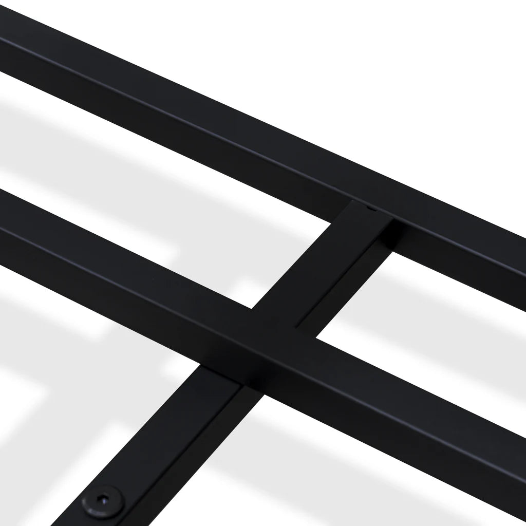 Roldan Ingram Collection Full Size Black Bed – Powder Coated Metal Frame with 7 Legs