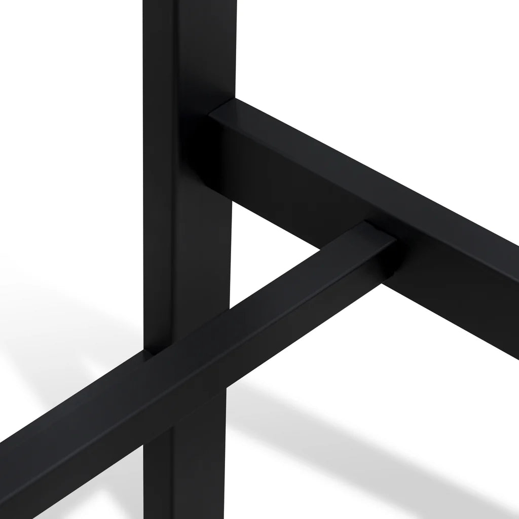 Roldan Ingram Collection Full Size Black Bed – Powder Coated Metal Frame with 7 Legs