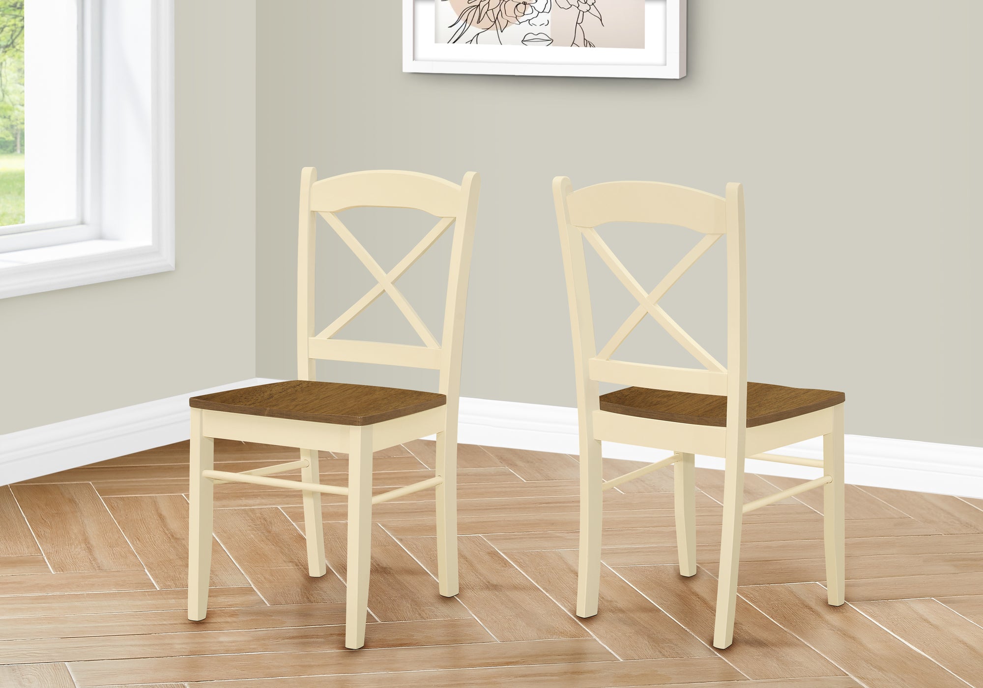 Roberto - Dining Chair Set Of 2 Side Kitchen Dining Room Oak