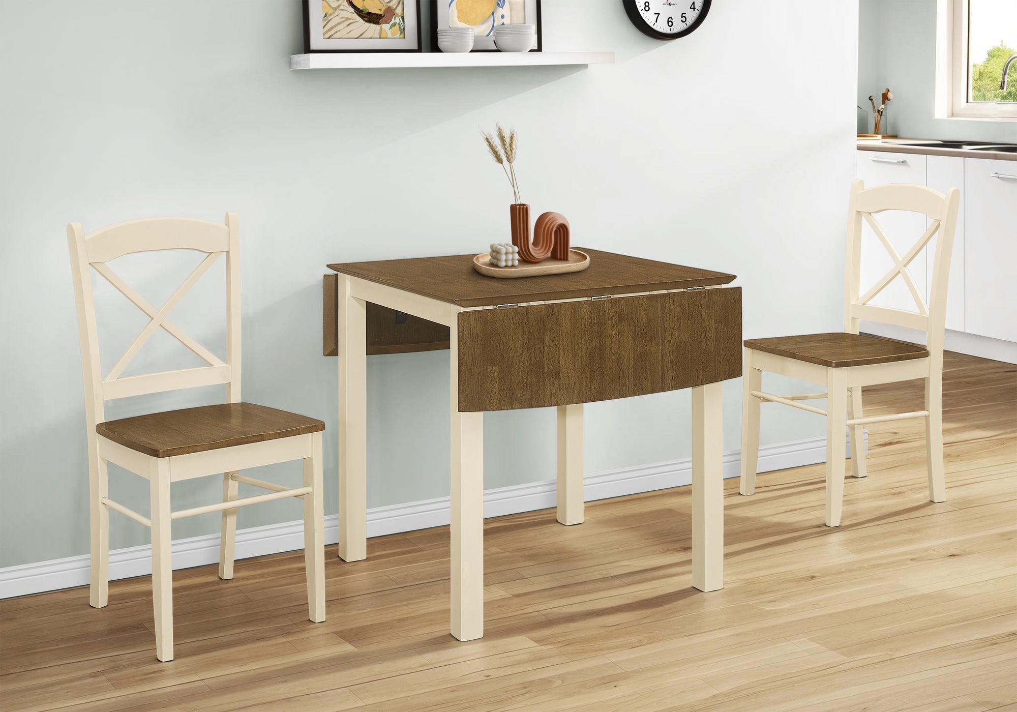Jill - Dining Table 48" Rectangular Small Kitchen Dining Room Drop Leaf